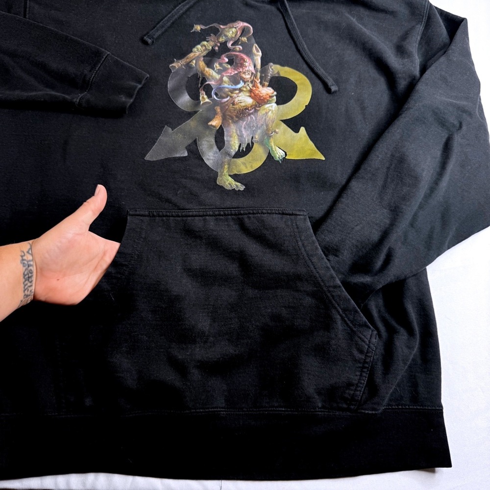 Warhammer Nurgle Sloppity Bilepiper Black Graphic Hoodie Mens XL Games Workshop - Picture 5 of 9